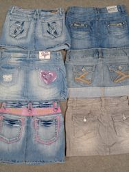 HD1290 Ladies Y2K Denim Micro Mini Skirts