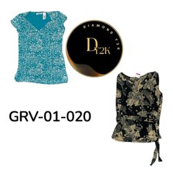 Blouse à manches courtes vintage Y2K (GRV-01-020)