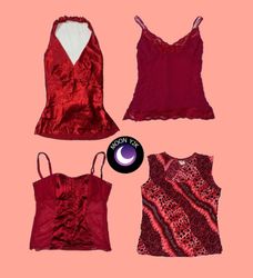Y2k Romantic Red Tops Mix (M-966)
