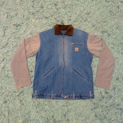 Upcycled Carhartt Detroit Denim Jackets with Canva..