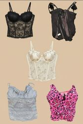Y2K Lace Corset Tops – Mixed Styles & Colours