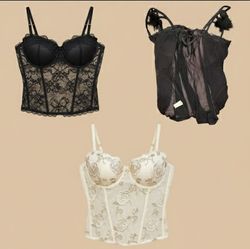 Y2K Lace Corset Tops
