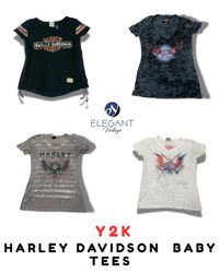 Y2K Harley Davidson Baby Tees - EV1897