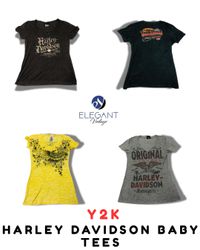 Y2K Harley Davidson Baby Tees - EV1901