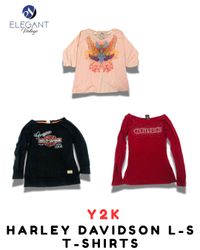 Y2K Harley Davidson L-S T-Shirts - EV1902
