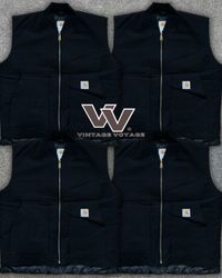 Carhartt reworked style black gilets #9126