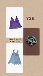 Y2K Cloud Haze Cami Tops