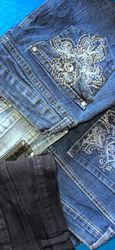Silver and other brand shorts y2k /041