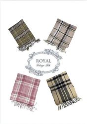 Vintage Check Plaid Scarves
