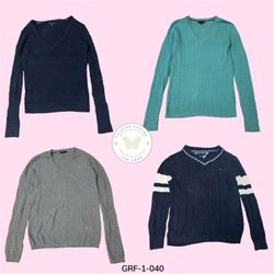 Y2K Tommy Hilfiger Sweater – Klassisches Americana..