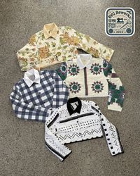 Upcycled quilted cropped jacket