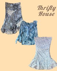 Aqua Core Y2k Tops, Dress & Skirt(TH/074)