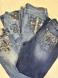 Sinta minha falta, jeans bootcut rockrevival true ..