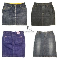 Y2K NYC IT Gorl Gonne Midi in Denim RE-2724