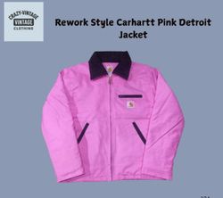 Carhartt rework style pink Detroit jacket