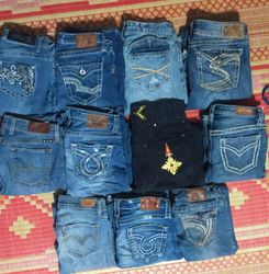 SILVER  AND OTHER MIX BRANDS JEANS (235)