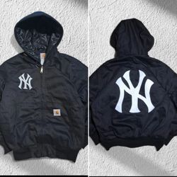 Carhartt NY rework style black hooded jackets