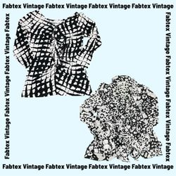 (FV-860) Y2K ブラック＆ホワイト アスセティック トップス