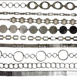 Y2K Cinture in Argento a Catena