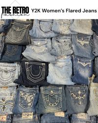 Jeans a zampa d'elefante da donna Y2K