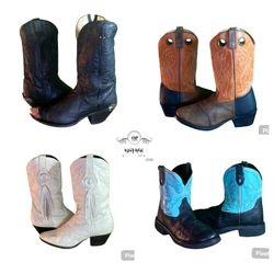 Op vintage 249 Bottes de cow-boy vintage de marque