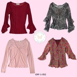 Y2K Sheer Poly Blouse – Soft Glam Vintage Fit (GRF..