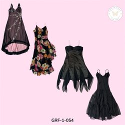 Vintage Y2K Poly Dress – Flowy Fit with Retro Char..