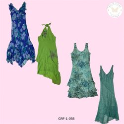 Autentico Abito in Poliestere Y2K – Tessuto Legger..