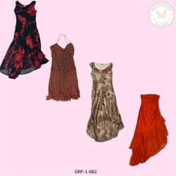 Vintage Y2K Poly Dress – Flowy Fit with Retro Char..