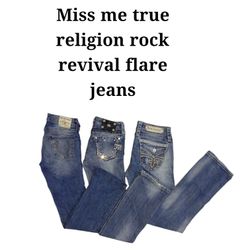 Miss me jeans flare rock revival true religion