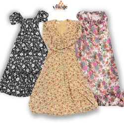 VPX1004 Y2K Floral Full Dresses