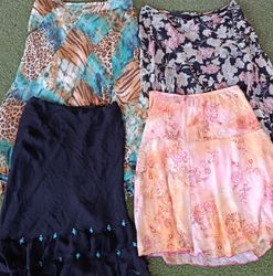 Y2K poly skirt 9Pcs RV # 024)