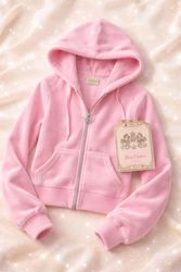 Moletom Juicy Couture Old Tag, Zíper, Mistura de M..