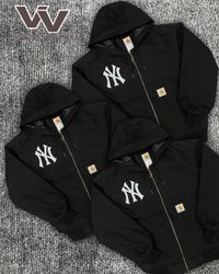 Giacche attive nere riadattate Carhartt x Yankees ..