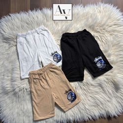 Stussy rework style 8ball born rised fleeces short..