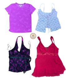 Retro Y2K Red & pink Tops 15 pcs At 321