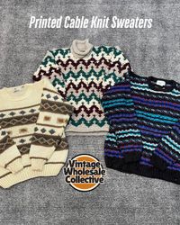 Maglioni a maglia cavo stampati - (13/01)