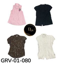 Retro Y2K Kurzarmbluse – Schicker Vintage-Stil (GR..