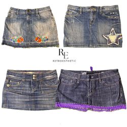 Jupes mini en denim Y2K Edgy Girl RE-2733