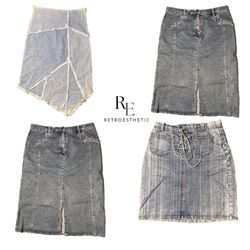Jupes midi en denim Y2K NYC IT Girl RE-2737
