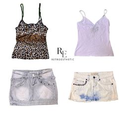 Y2K London Girl Mini Jupes & Hauts Cami RE-2739
