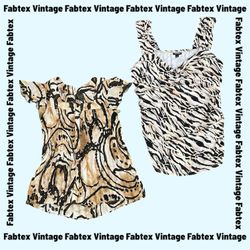 (FV-839) Y2K Gepard Druck Tops