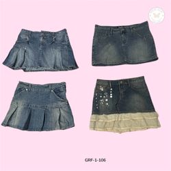 Jupe Mini en Jean Vintage Y2K – Style de Rue Iconi..
