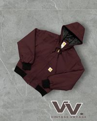 Carhartt umgestalteter Stil Weinfarbe aktive Jacke..