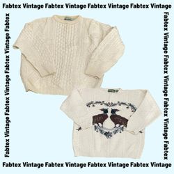 (FV-880) ホワイトハンドウールニットウェアセーター