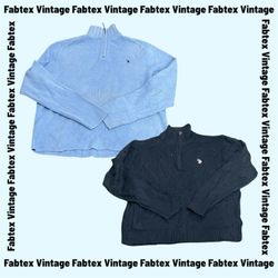 (FV-883) ポロ クォーター ジップ ニットウェア