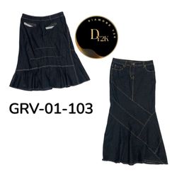Vintage Y2K Denim  Midi Long Skirt – Streetwear Lo..