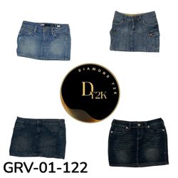 Jupe en denim Y2K longueur midi – Inspirée du vint..