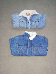 Veste en fourrure en denim LLW