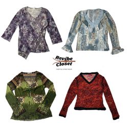 Y2K Grunge Girls Mesh Tops RC-007